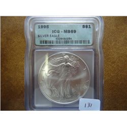 1995 AMERICAN SILVER EAGLE ICG MS69