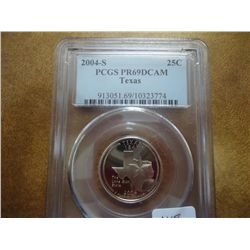 2004-S TEXAS QUARTER PCGS PR69 DCAM