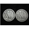 Image 2 : 2-1917-D WALKING LIBERTY HALF DOLLARS
