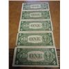 Image 2 : 5 ASSORTED 1935 $1 SILVER CERTIFICATES