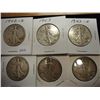 1942-S,43,43-D,44,44-S & 45-S WALKING LIBERTY'S