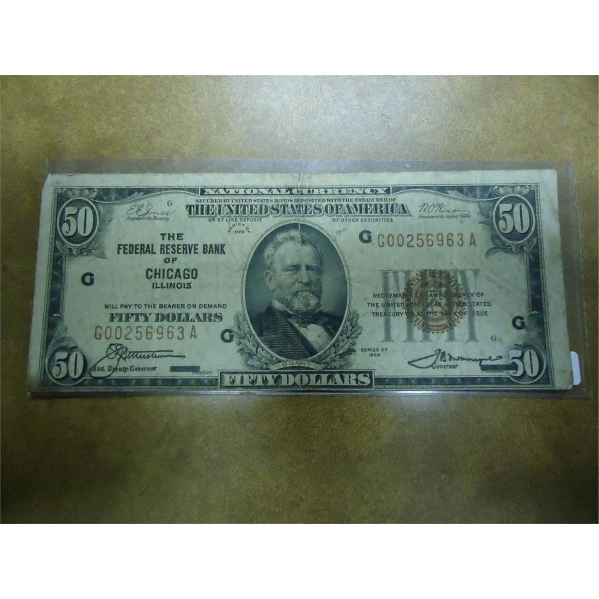 1929 $50 NATIONAL CURRENCY CHICAGO