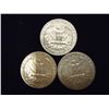 Image 2 : 3 ASSORTED 1964 WASHINGTON SILVER QUARTER