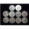 Image 1 : 10 ASSORTED 1960'S WASHINGTON SILVER QUARTERS