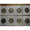 Image 2 : 8 CANADA SILVER 25 CENTS SEE DESCRIPTION