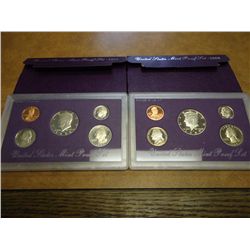 1988 & 89 US PROOF SETS (WITH BOXES)