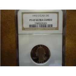 1993-S WASHINGTON QUARTER NGC PF69 ULTRA CAMEO