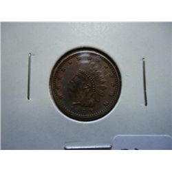 1863 CIVIL WAR TOKEN RED BROWN UNC