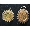 Image 2 : 2-1945 MEXICO 2 1/2 PESO GOLD COIN EARRINGS