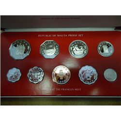 1976 REPUBLIC OF MALTA PROOF DECIMEL SET