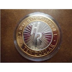 HARD ROCK CASINO $10 SILVER TOKEN (UNC)