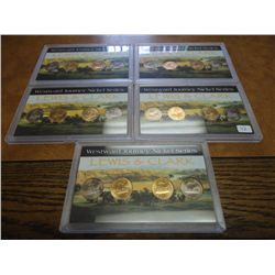 5 WESTWARD JOURNEY NICKEL SETS (UNC) (AS SHOWN)