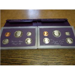 1985 & 86 US PROOF SETS (WITH BOXES)