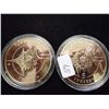 Image 2 : 2-2005 UKRAINE 5 HRYVEN AIRCRAFT COINS PROOF