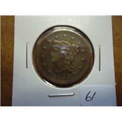 1852 US LARGE CENT (EXTRA FINE)