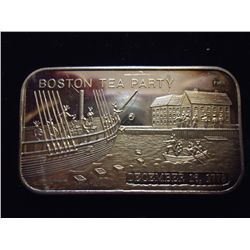 1 TROY OZ .999 FINE SILVER BOSTON TEA PARTY