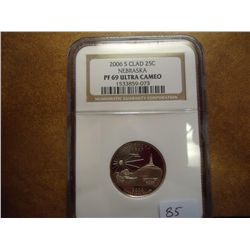 2006-S NEBRASKA QUARTER NGC PF69 ULTRA CAMEO