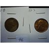 1931-D (VERY FINE) & 42-S (UNC) LINCOLN CENTS