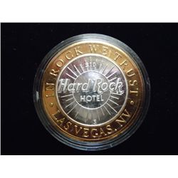 HARD ROCK CASINO $10 SILVER TOKEN (UNC)