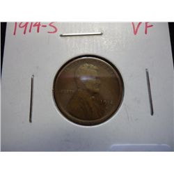 1914-S LINCOLN CENT (VERY GOOD)