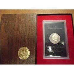 1973-S IKE SILVER DOLLAR PROOF (BROWN PACK)