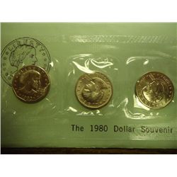 1980 P/D/S SBA DOLLAR SOUVENIR SET