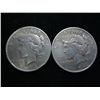Image 1 : 1923 AND 1924 PEACE SILVER DOLLARS