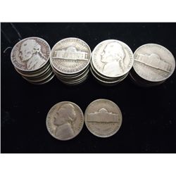 ROLL OF 40-1947-D JEFFERSON NICKELS
