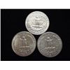 Image 2 : 3 ASSORTED 1960'S WASHINGTON SILVER QUARTERS