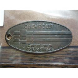 VINTAGE CHEVROLET KEY RETURN KEY RING