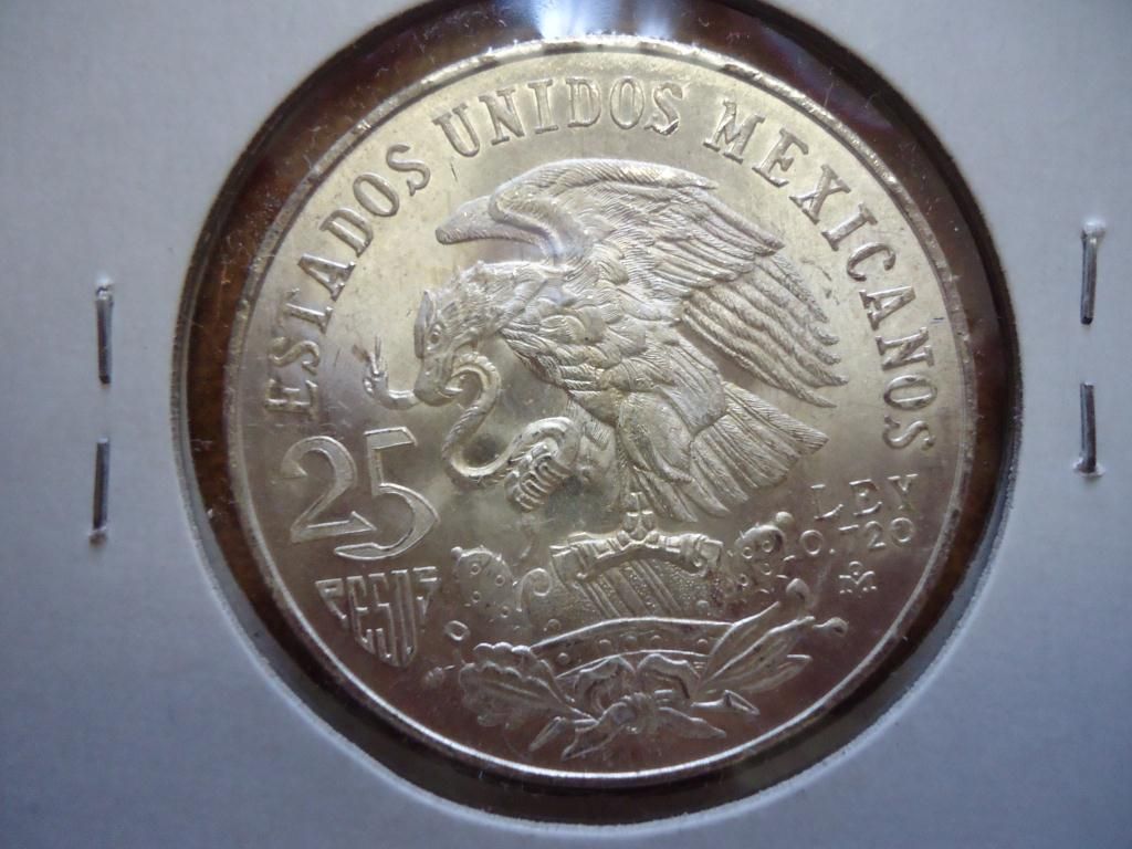 1968 Mo Mexico Silver 25 Pesos Olympics Coin KM# 479.1 – J Robinson ... Mexico olympics 1968 coin