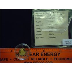 2000 LIBERIA GOLD $25 PROOF MIKHIL S. GORBACHEV