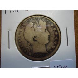 1901-S BARBER HALF DOLLAR (BETTER DATE)