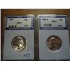 1960-D & 1960 WASHINGTON SILVER QUARTERS (UNC)