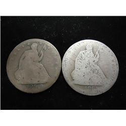 1858-O & 1867-S SEATED LIBERTY HALF DOLLARS