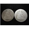 Image 1 : 1858-O & 1867-S SEATED LIBERTY HALF DOLLARS