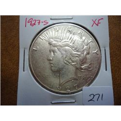 1927-s PEACE SILVER DOLLAR (EXTRA FINE)