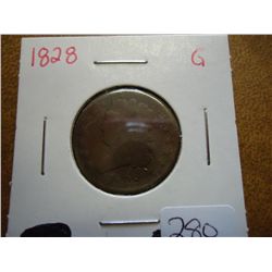 1828 US HALF CENT