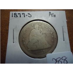1877-S SEATED LIBERTY QUARTER
