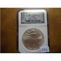 2000 AMERICAN SILVER EAGLE NGC MS65