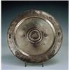 Image 1 : Bandeja circular en plata con cabujones en esmalte, siguiendo modelos españoles del S.XVII, h.1900