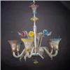 Image 1 : Lámpara de seis luces en cristal de Murano, S. XX.