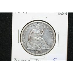 1891 Seated Liberty half dollar, better date