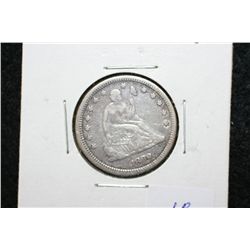 1860 Seated Liberty quarter