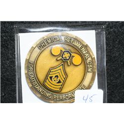 US Army Chemical Corps, For Outstanding Performance, Challenge Medallion