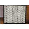 Image 2 : 1995 US Federal Reserve Note $5, Uncut Sheet, lot of 32