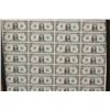 Image 1 : 1985 US Federal Reserve Note $1, Uncut Sheet, lot of 32