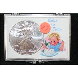 2012 Silver Eagle $1, "Baby's 1st Silver Dollar"