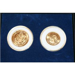 1961-1966 Kennedy commerative medal, USA Great Seal, lot of 2