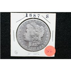 1887-S Silver Morgan $1, G